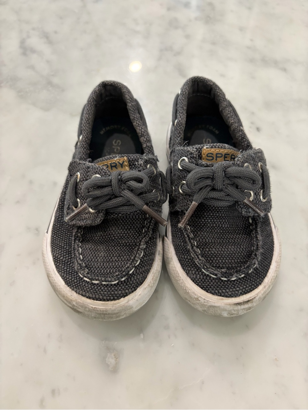 Sperry Kids Charcoal Canvas Boat Shoes
